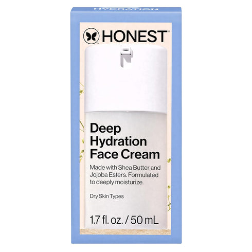 Honest Beauty Deep Hydration Face Cream for Dry Skin, Hydrates + Supports Natural Moisture Barrier, 1.7 fl oz