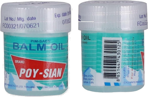 POY-SIAN Thai Pim-Saen Cotton Nasal Inhaler, 8 ml, Pack of 3
