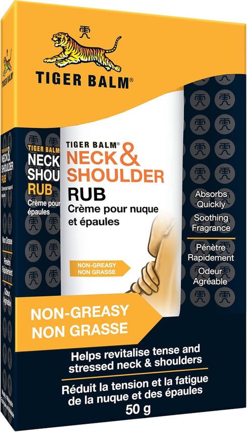 Tiger Balm Extra Strength Neck & Shoulder Rub for Warm Pain Relief, 50 G
