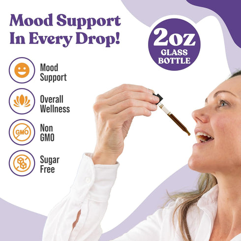 Rejuvica Health Advanced Mood Support Supplement - Liquid Delivery for Better Absorption with Tart Cherry & More!