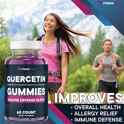 Quercetin + Zinc + Vitamin C 1000mg Gummies with Elderberry, Vegan Immune Support Gummy Booster for Kids Adults (2