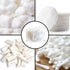 Huji Acrylic Cosmetic Organizer for Q-Tip & Cotton Ball Holder with Lids - 9.36oz & 17.61oz Jars