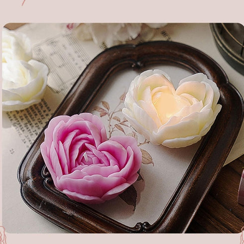 HUJIUTUO Soys Waxes Decorative Candle for Meditations Stress Relief Table Decorations Photo Props Rose Shape Scented