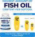 Omega-3 4,080mg 1200mg 900mg 120 Arazo Nutrition Wild Caught Fish Oil Concentrate per Serving High EPA & DHA Burpless
