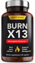 Vitamin Bounty Burn X13 - Thermogenic Fat Burner, 60 Capsules for Men & Women, Supports Muscle Growth & Energy