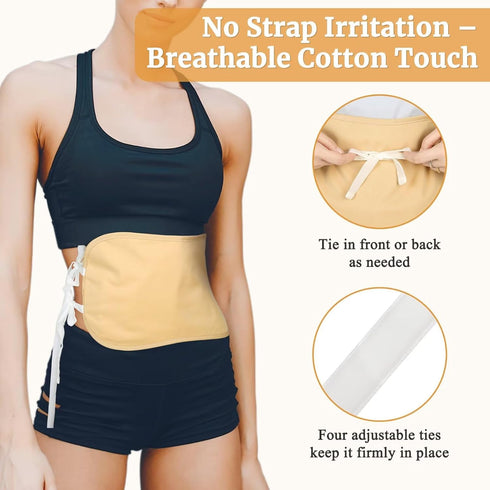 Pack Pack Castor Oil Wrap for Stomach, Reusable Castor Oil for Liver Detox (Yellow)