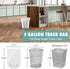 Small Trash Bags 4 Gallon - 105 Count, Unscented Mini Garbage Bags for Bathroom Trash Can Liners