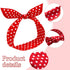 Hicarer 2 Pieces Polka Dot Headbands for Women, Retro Bandana Halloween Dress Up, Vintage Print
