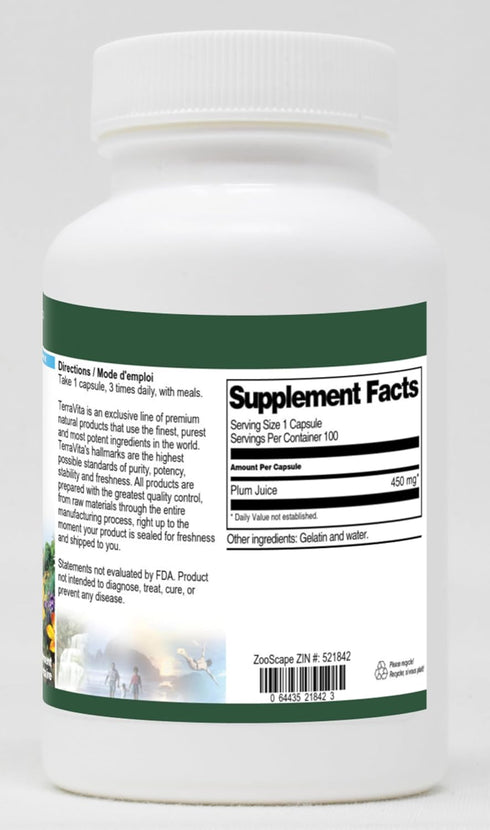 Terravita 450 (100 521842) Plum Juice - mg Capsules, ZIN: