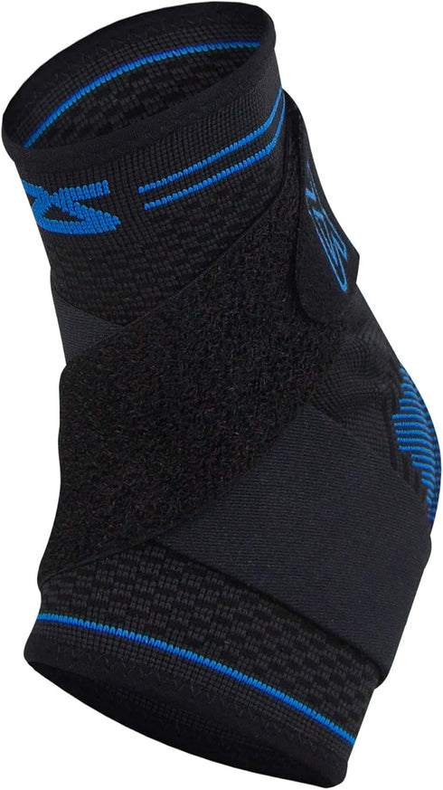 Zensah Elite Gel Sports Compression Ankle Sleeve with Removable Strap - Breathable, Lightweight, Anti-Odor, Premium