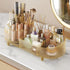 Large Capacity Rotating Makeup Organizer, Easy to Hold 20 Makeup Brushes, 10 Lipsticks, 8 Skincare Products (Crystal