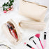 3 Pcs Cosmetic Bags, Makeup Bag for Women, Portable Travel Toiletry Pouch, Cute Organizer for Daily Use (Elegant, PU