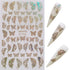 NAIL ANGEL 8Sheets Nail Art Adhesive Sticker Sheets with Different Laser Gold and Silver Butterfly Shapes