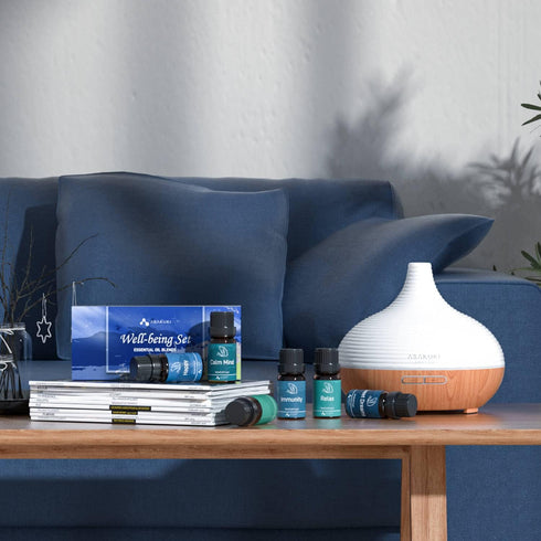 ASAKUKI Essential Oil Blends Set for Diffusers, Calming, Dreams, Breathe, Relaxing Aromatherapy Oils