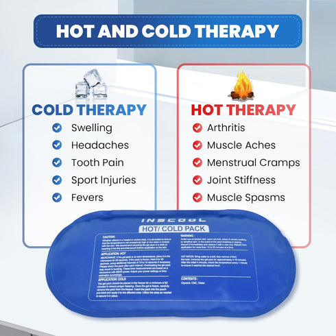 Hot & Cold Gel Ice Pack for Pain Relief (3Pcs Set), Flexible Therapy Pad for Sports Injuries, Swelling & Muscle Recovery, Durable, Leak-Proof for All Body Parts,Safe & Eco-Friendly