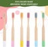 Hadnves 6 Set PCS Kids Bamboo Toothbrushes Soft Bristles Natural Wooden Round Handle Tooth Brush Children Toothbrush