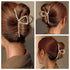 Rhinestone Hair Claw Clips Vintage Metal Imitation Pearl Hair Jaw Clip for Women