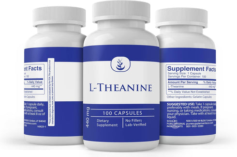 Pure Original Ingredients L-Theanine, 100 Capsules, Always Pure, No Additives or Fillers