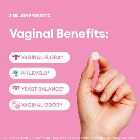 Natural Foundation Supplements 240 3 (240, Vaginal Probiotics Supplement Supports PH Balance & Intimate Flora Tablets