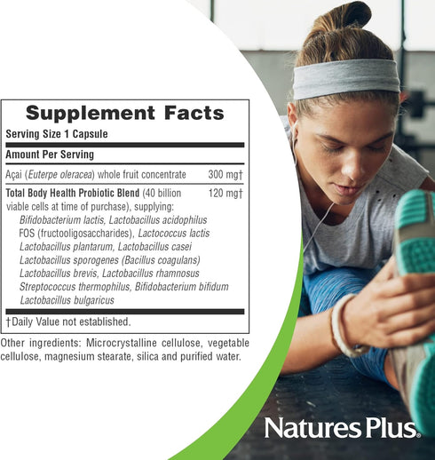 Natures Plus Ultra Probiotics - Maximum Strength Digestive Supplement - 30 Vegetarian Capsules