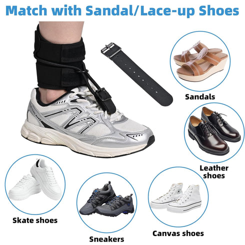 Tenbon AFO Foot Drop Brace for Walking with Shoes & Sandals, Adjustable Dorsiflexion Assist Support for Improved Gait