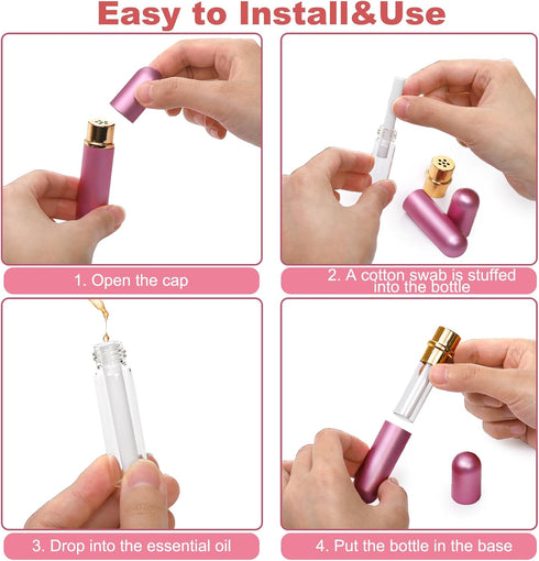 Set 8 20 Bekith of Colors Empty Essential Oil Personal Inhaler Refillable Aromatherapy Nasal Inhaler Tubes Aluminum