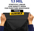 13 Gallon Trash Bags, 50 Pack, Heavy Duty Black Kitchen Bags, Fits 12-16 Gallon Trash Cans