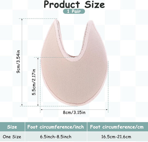 Tucnoeu 1 3.54 3.15inch Pair Soft Ballet Toe Pads Foot Care Toe x High Heels Toes Caps Toes Pads for Pointe
