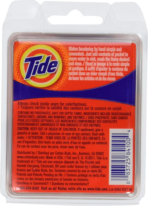 Packets 3ct Backpacking, (Pack 2) Tide Travel Sink Laundry Detergent for Hiking, RV, Camping, Outdoors, International