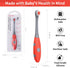 Mombella Ladybug Toddler Toothbrush for Ages 2 Years+, Soft Red Dot Bristle for Kids Oral Hygiene