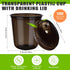 Mkhaslri 50 Sets Stemless 12 oz) Disposable Glasses With Strawless Sip Lids,PET Drinking Cups,Clear Plastic Coffee Cups