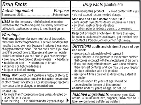 Benzodent Dental Pain Relieving Cream for Dentures and Braces, 0.25 oz tube (Pack of 3)