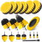 18 Pcs Drill Brush Attachments Set, Power Cleaning Scrub Brushes with Long Attachment for Tile Floors & Car Detailing