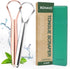 RONAVO Stainless Steel Tongue Scraper for Adults, 2 Pack, Couples Colors, Cure Bad Breath, Oral Care & Hygiene