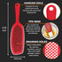 EZ Kitchen Dish Squeegee Kitchen with Silicone Food Strainer Long Grips Non-Slip Scrapers for Pots, Pans, Bowls, and Countertops, 2-Pack, Red by Generic