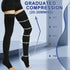 Beister 1 Pair Medical Open Toe Thigh High Compression Stockings, Firm 20-30 mmHg Support for Varicose Veins, Edema