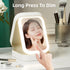 LED Three-Color Adjustable Makeup Mirror, Portable Rechargeable Organizer with Lights, Waterproof Jewelry Box