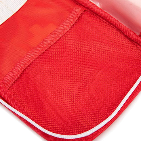 Red First Aid Bag, Empty Travel Rescue Pouch for Medicine Storage, Emergency Bag for Car Home Office