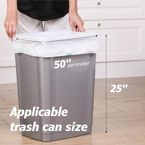 13 Gallon Tall Kitchen Drawstring Trash Bags, 1.2 Mil Extra Strong, 40 Count, Unscented, White, 25" x 30"