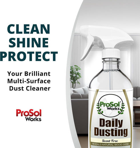 Daily Dusting Spray Surface Cleaner - 16 oz Wood Cleaner for Tables, Cabinets & Antique Restorer