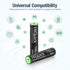 HiQuick Rechargeable Batteries AAA 1100mAh High Capacity Performance 1.2V, 16 Counts, Pre-charged Ni-MH