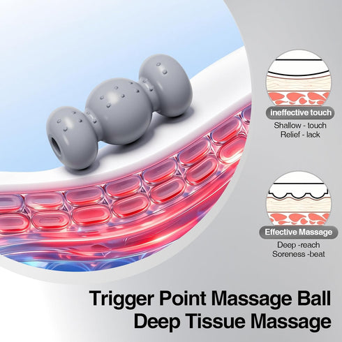 Rongfei Tissue,6 Neck Roller Massage Tool-Manual Neck Massager for Pain Relief Deep Trigger Point Massager Ball