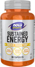 NOW Foods Sports Sustained Energy - Sustained Release Caffeine with B Vitamins - 90 Veg Capsules for Mental Alertness