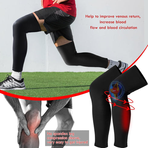 UV Protection Compression Leg Sleeves for Sports - Skylety Long Knee Sleeve for Men and Women