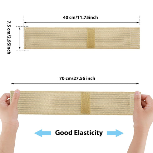 2 PCS Elastic Wrist Support Band Wrap Breathable Wrist Brace Adjustable Wrist Straps Support Relieves Wrist Pain Arthritis Tendonitis Sports Use for Men and Women Right & Left (Nude)