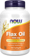 NOW Supplements Flax Oil, 1,000 mg, Organic Flax Oil, Cardiovascular Support*, 100 Softgels