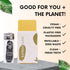 Natural Bamboo Dental Floss: 1 Refillable Glass Container + 3 Biodegradable Floss Refills (33 Yards Each), Eco-Friendly