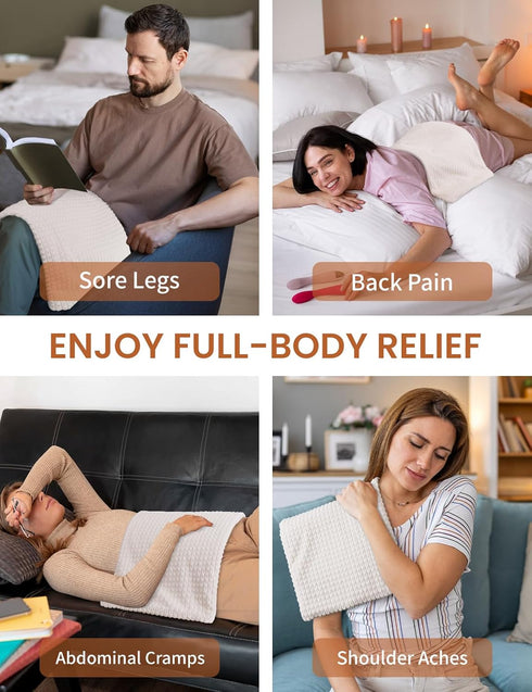 Heating Pad with Removable Cover for Back, Neck, Abdomen, Knees, and Legs to Relieve Muscle Soreness, Machine Washable