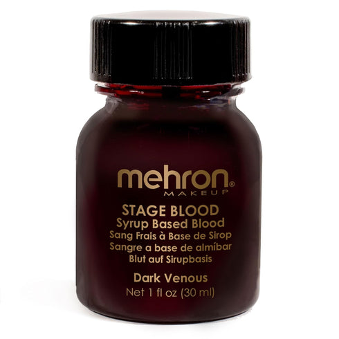 Mehron Makeup Stage Blood, Edible Fake Blood for Stage, Costume, Cosplay, 1oz Dark Venous