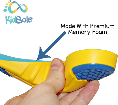 Children's Athletic Memory Foam Insoles for Arch Support and Comfort for Active Kids (24 CM) Size 2-6